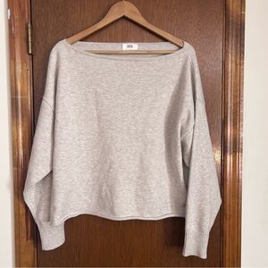 Beige Slouchy Boat Neck Sweater Women's Small